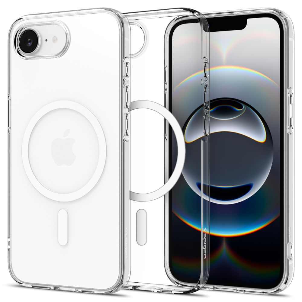 Skaidrus dėklas Apple Iphone 16E Spigen Liquid Crystal Mag Magsafe Skaidrus dėklas Apple Iphone 16E Spigen Liquid Crystal Mag Magsafe su matomu magnetiniu žiedu