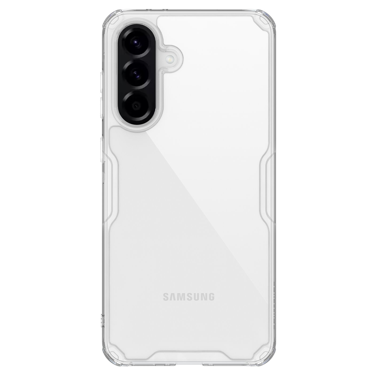 Skaidrus dėklas Nillkin Nature TPU PRO Samsung Galaxy A56 5G Skaidrus dėklas Nillkin Nature TPU PRO telefonui Samsung Galaxy A56 5G, matomas galinis dėklo vaizdas su išpjova kamerai