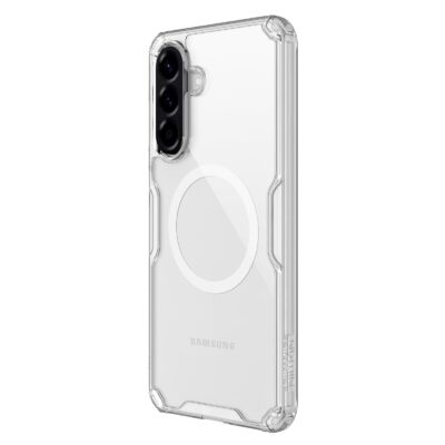 Skaidrus dėklas Nillkin Nature TPU PRO Magnetic telefonui Samsung Galaxy A56 5G su apsauga kampuose