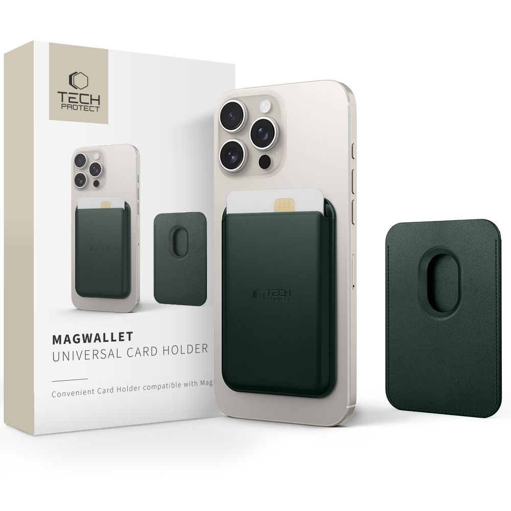 Khaki magnetinis dėklas kortelėms TECH-PROTECT MAGWALLET MAGSAFE UNIVERSAL MAGNETIC Khaki magnetinis dėklas kortelėms TECH-PROTECT MAGWALLET MAGSAFE UNIVERSAL MAGNETIC ant telefono nugarėlės