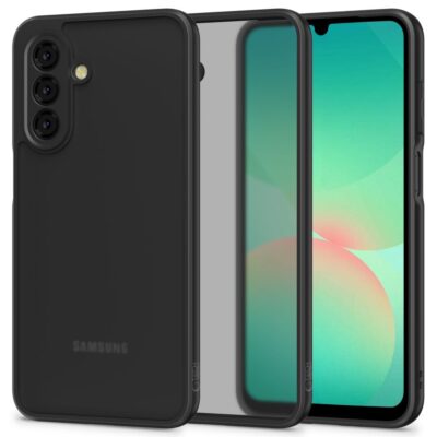 Juodas matinis dėklas Samsung Galaxy A26 5G Tech-Protect Magmat su trimis kameromis ir apsauga