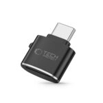 Juodas adapteris TECH-PROTECT ULTRABOOST TYPE-C to card reader micro SD TF