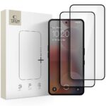 Juodas apsauginis ekrano stikliukas Nothing Phone 3A 3A Pro TECH-PROTECT GLASS FIT 2-PACK prie telefono su dėžute