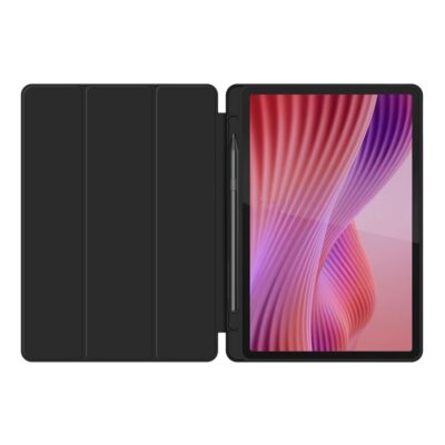 Juodas dėklas Lenovo Tab 10.1 TB-311 Tech-Protect SC Pen su laikikliu rašikliui ir atverčiamu dangčiu
