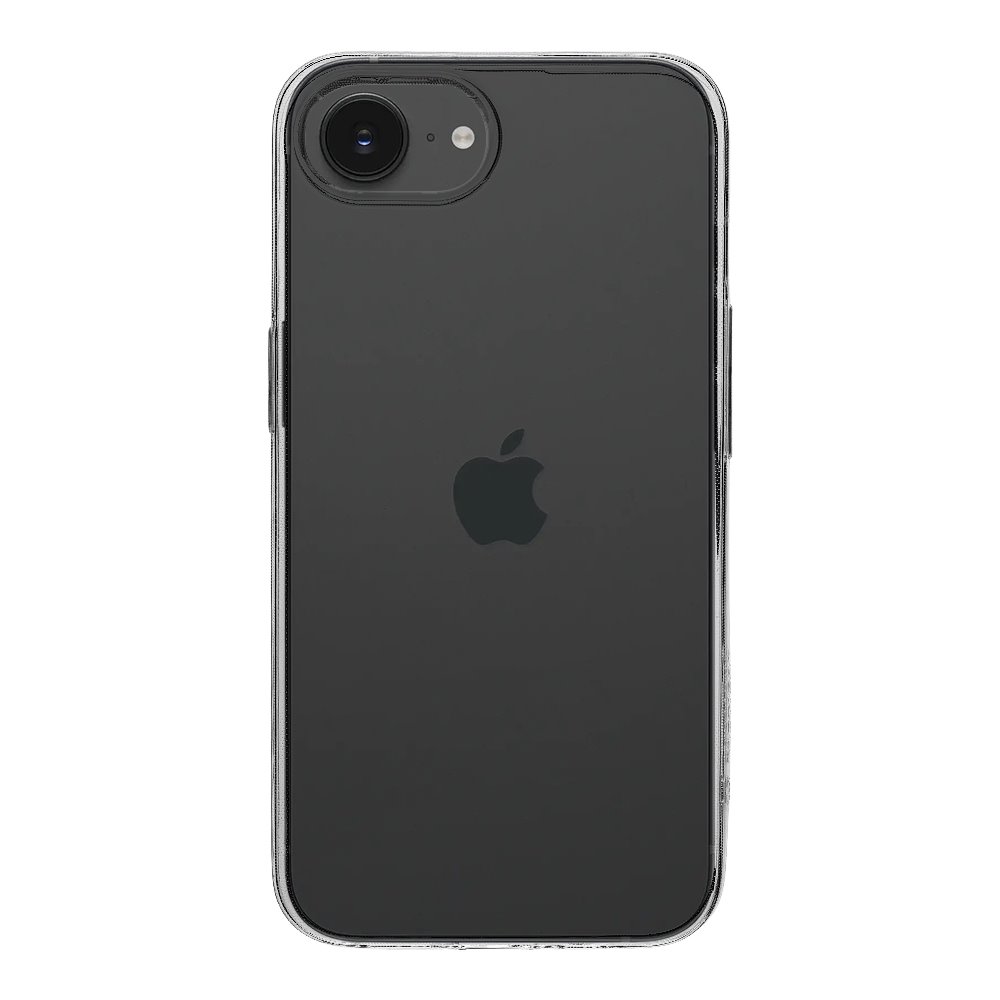 Skaidrus dėklas Tactical TPU telefonui Apple iPhone 16e Skaidrus dėklas Tactical TPU telefonui Apple iPhone 16e juodas fonas matomas per dėklą