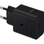 Juodas originalus buitinis EP-T4511NBE USB-C 45W Travel Charger su usb-c jungtimi ir europietiškais kištukais