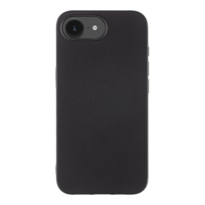 Juodas dėklas Tactical TPU telefonui Apple iPhone 16e su matiniu paviršiumi ir atvira kamera