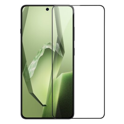 Juodas apsauginis grūdintas stiklas Nillkin Tempered Glass 2.5D CP+ PRO OnePlus 13R telefonui ant telefono ekrano
