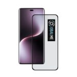 Juodas apsauginis ekrano stikliukas Honor Magic 7 Lite OBALME 5D Glass Screen Protector su siaura juoda rėmeliu