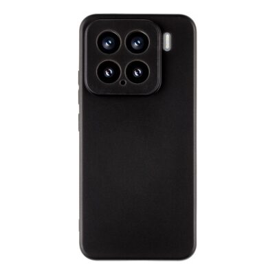 Juodas dėklas Tactical TPU telefonui Xiaomi 15 5G, rodantis keturis fotoaparato objektyvus.