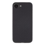 Juodas dėklas Tactical MagForce Aramid telefonui Apple iPhone 16E su grūdėta tekstūra aplink kamerą