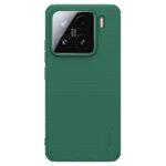 Tamsiai zalia plastikinis deklas Xiaomi 15 Nillkin Super Frosted Shield su teksturuota pavirsiaus triala