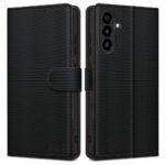 Juodas-raudonas atverčiamas dėklas Samsung Galaxy A56 5G Tech-Protect Wallet RS su tekstūruota išore