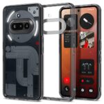 Skaidrus dėklas Nothing Phone 3A Spigen Ultra Hybrid ant telefono su matomu vidiniu telefono dizainu