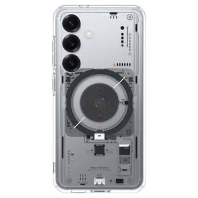 Neo One deklas Samsung Galaxy S25 Spigen Ultra Hybrid Mag Magsafe skaidrus su matomu inzinieriniu dizainu