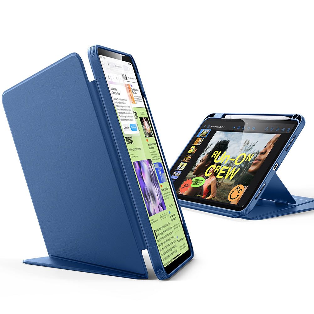 Tamsiai mėlynas dėklas Apple Ipad Tamsiai mėlynas dėklas Apple Ipad 10.9 colio ir 11 colių modeliams atlošiamas stovėjimui