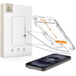 Juodas apsauginis stiklas Tech-Protect Quick Set skirtas Apple Iphone 15 ir 16