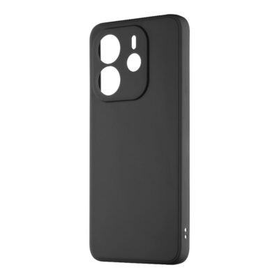 Juodas dėklas Xiaomi Redmi Note 14 4G OBALME Matte TPU su kamera atverčiomis angomis
