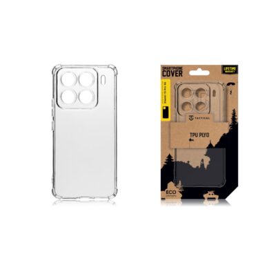 Skaidrus dėklas Tactical TPU Plyo telefonui Xiaomi 15 Pro 5G su galingo telefono kamerų apsauga