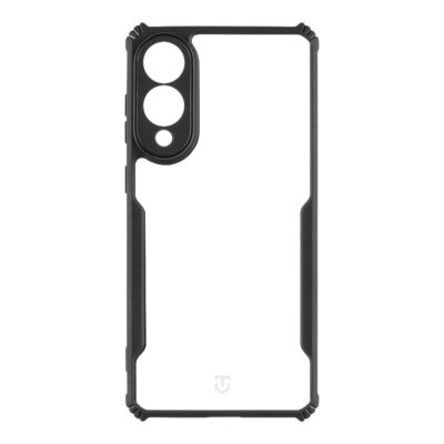 Skaidrus-juodas dėklas Tactical Quantum Stealth telefonui Samsung Galaxy S25 Edge su apsauga kameros skyriui