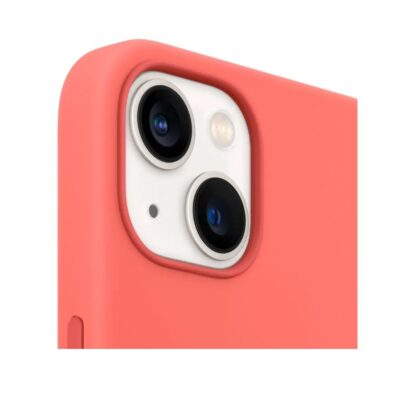 Pink Pomelo originalus dėklas MM1V3FE/A silikoninis dėklas Magsafe telefonui Apple iPhone 13 mini, matomas galinis kampas su kamera
