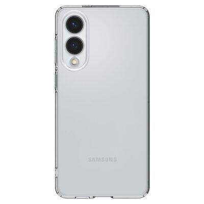 Skaidrus dėklas Samsung S25 Edge Spigen Liquid Crystal, matomas telefono galas su dviem kameromis
