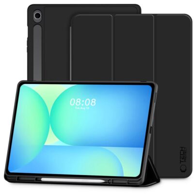 Juodas dėklas Samsung Galaxy Tab S10 FE Plus 13.1 X620 X626B Tech-Protect SC Pen planšetiniam kompiuteriui