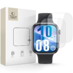 Apsauginė ekrano plėvelė Huawei Watch Fit 3 4 hidroflex Pro plus 2 pack su laikrodžiu juodu dirželiu