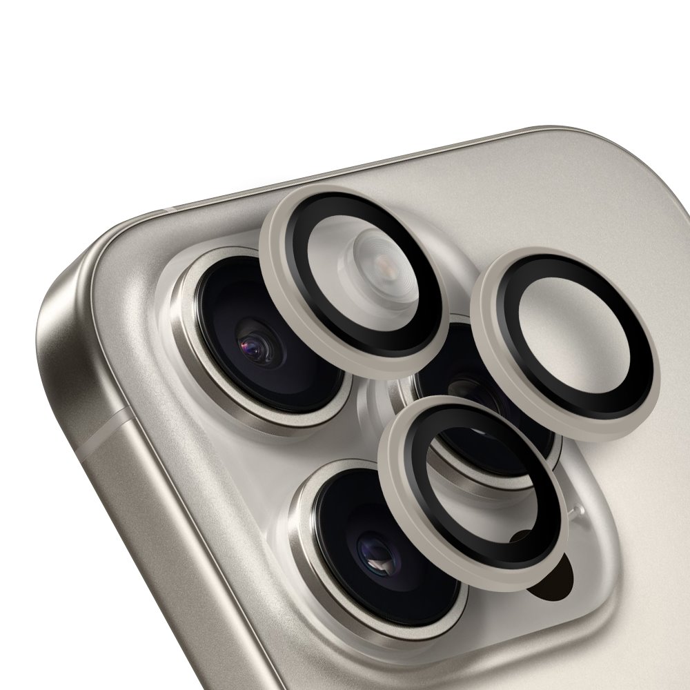 Titano natural apsauginis stiklas galiniai kamerai Apple iPhone 16 Pro 16 Pro Max Titano natural apsauginis stiklas galinei kamerai Apple iPhone 16 Pro arba 16 Pro Max