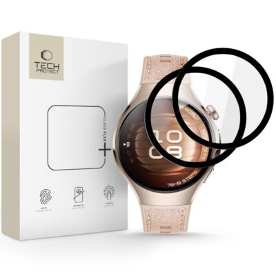 Juodas apsauginis stiklas Huawei Watch 5 42 MM su paketu ir laikrodziu