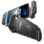 Juodas dėklas Nintendo Switch 2 SUPCASE BLADE, apsaugantis konsolę ir valdiklius