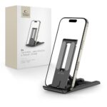 Juodas universalus stovas TECH-PROTECT Z5 UNIVERSAL STAND HOLDER SMARTPHONE & TABLET su telefonu ant laikiklio