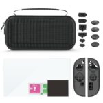 Apsaugos rinkinys Nintendo Switch 2 iPega SW2125 9v1 Sport Pack juodas dėklas, valymo servetėlės ir silikoninės apsaugos