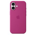 Fuchsia originalus dėklas MYY53ZM/A silikoninis dėklas Apple iPhone 16 telefonui su dviem kameromis