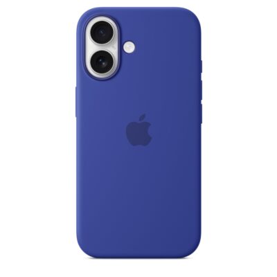 Ultramarine originalus deklas MYY63ZM/A silicone cover Magsafe telefonui Apple iPhone 16 ryskiai melynos spalvos