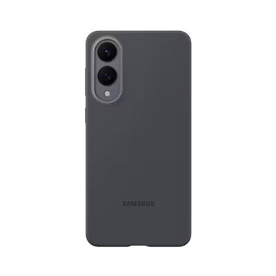 Juodas originalus dėklas Samsung Galaxy S25 Edge EF-PS937CBE Silicone Cover matomas iš nugarėlės