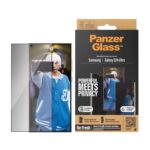 Juodas apsauginis stiklas telefonui Samsung Galaxy S24 Ultra PanzerGlass Privacy Tempered Glass su privatumo filtru