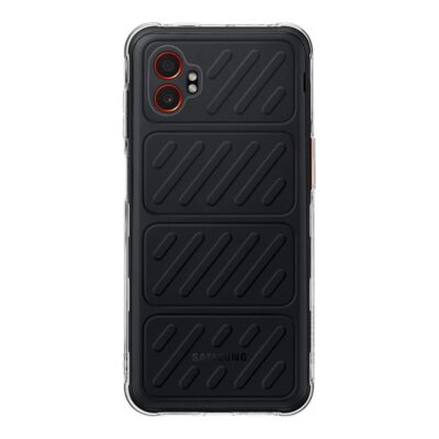 Skaidrus dėklas Tactical TPU telefonui Samsung Galaxy Xcover 7 Pro su tamsiu, raštuotu vidiniu sluoksniu