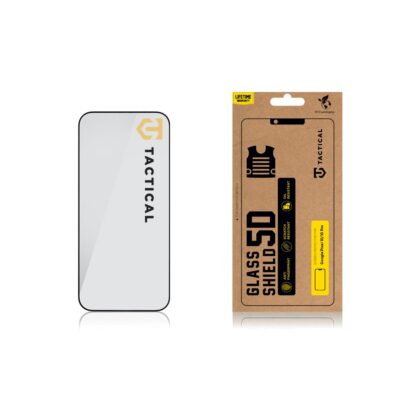 Juodas apsauginis ekrano stikliukas Google Pixel 10 10 Pro Tactical Glass Shield 5D su logotipu