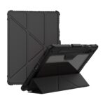 Juodas dėklas Samsung Galaxy Tab S10 FE Nillkin Bumper PRO su pastatomu dangčiu