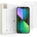 Skaidrus apsauginis ekrano stikliukas Apple iPhone 13 mini TECH-PROTECT GLASS FIT 2-PACK ant telefono ekrano