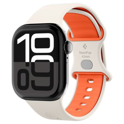 Oranžinė-beige apyrankė Apple Watch 6 7 8 9 10 SE 40 41 42 mm Nano Pop