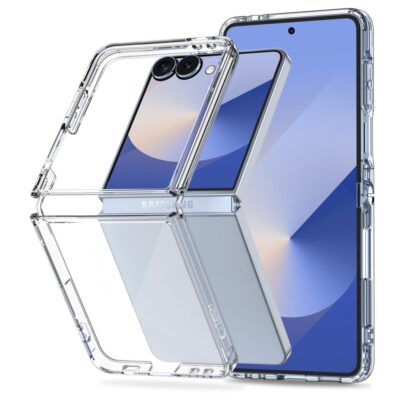 Skaidrus dėklas Samsung Galaxy Z Flip 7 Tech-Protect FlexAir Hybrid permatomas dizainas