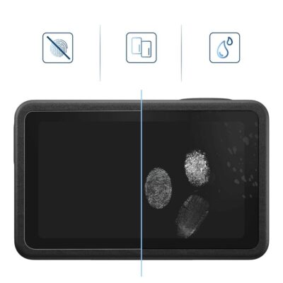 skaidrus apsauginis stiklas DJI OSMO ACTION 5 PRO su piršto atspaudų ir vandens atsparumu