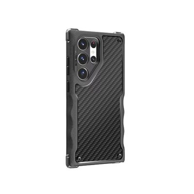 Juodas originalus dėklas telefonui Samsung Galaxy S24 Ultra GP-FPS928SBJ by SHLDAir Rugged Cover su tekstūruota paviršiaus dalimi