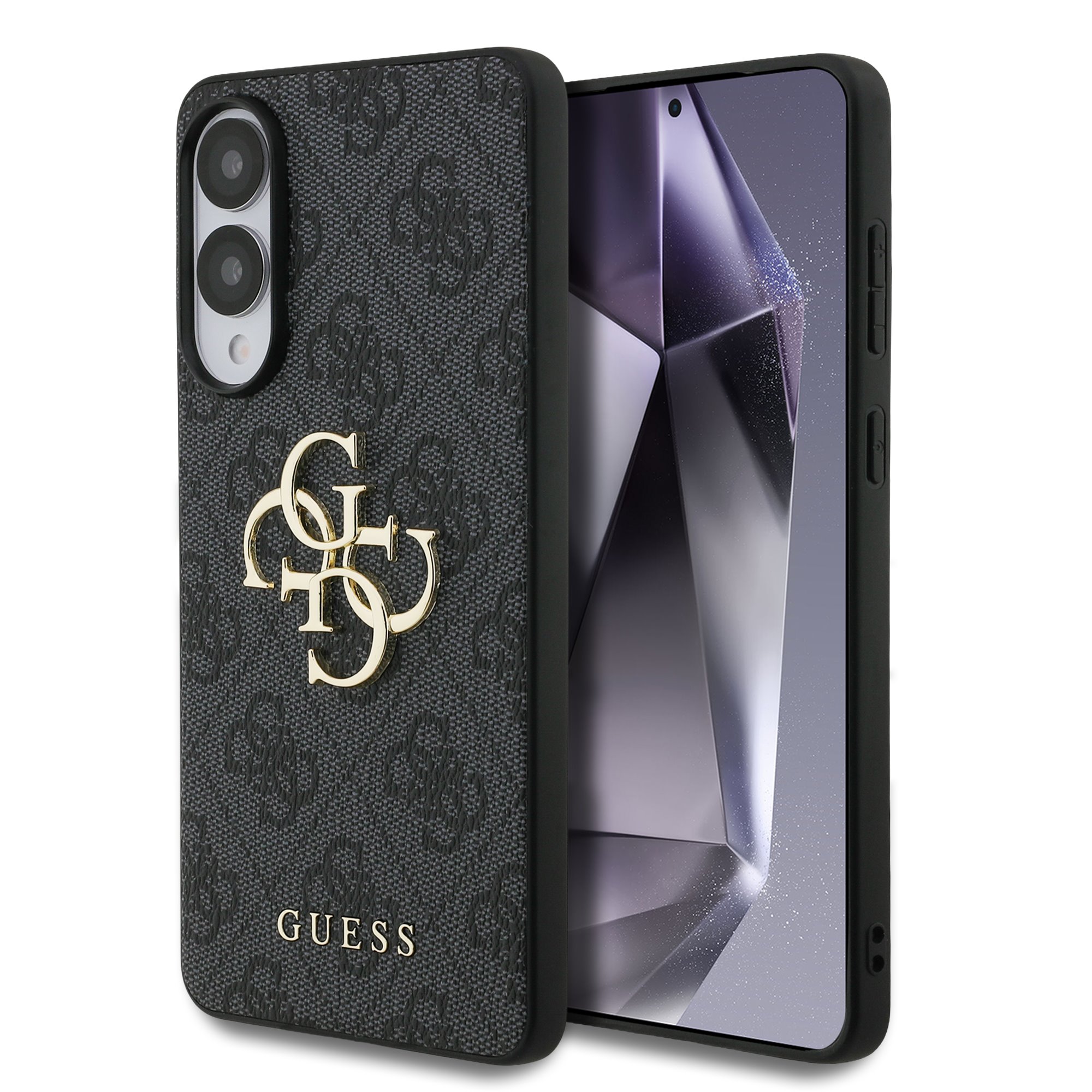 Juodas originalus dėklas Guess PU 4G Metal Logo telefonui Samsung Galaxy S25 Edge Juodas originalus dėklas Guess PU 4G Metal Logo telefonui Samsung Galaxy S25 Edge su metaliniu logotipu