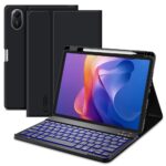 Juodas dėklas Xiaomi Redmi Pad 2 11.0 Tech-Protect SC Pen su klaviatūra ir pieštuku laikikliu