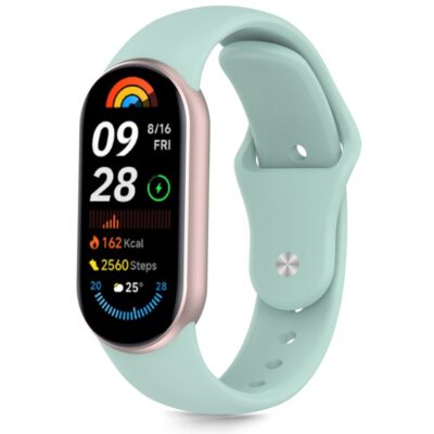 Mėtos spalvos apyrankė Xiaomi Smart Band 8 9 10 NFC Tech-Protect Iconband Pure su skaitmeniniu ekranu