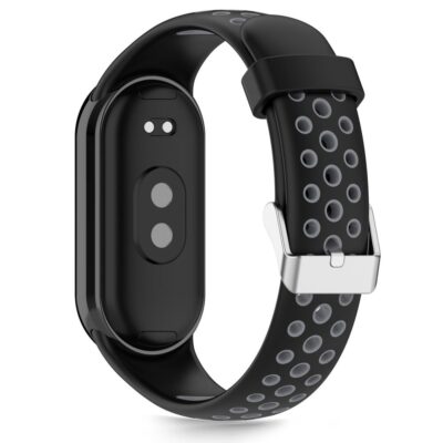 Juoda-pilka apyrankė Xiaomi Smart Band 8 9 10 NFC Tech-Protect Iconband Air su skylėtu dizainu