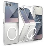 Skaidrus dėklas Samsung Galaxy Z Flip 7 Ringke Slim Magnetic Magsafe su magnetine apsauga ir visomis išpjovomis